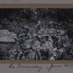Photograph - 'Le Transloy', France, Sergeant Major G.P. Mulcahy, World War I, Jun 1917