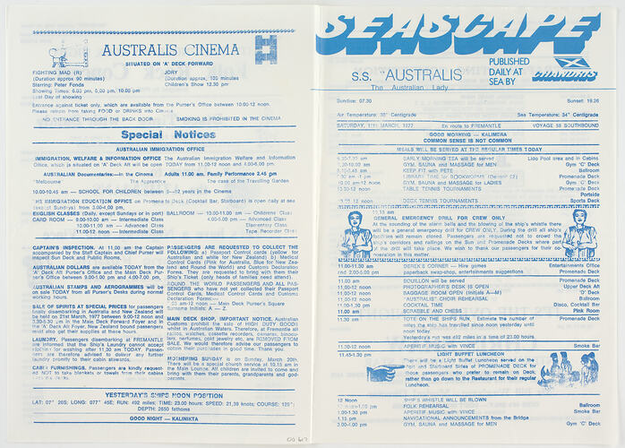Newsletter - Seascape, 19/03/1977