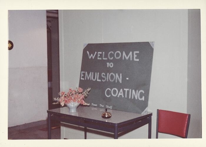 Photograph - Kodak Australasia Pty Ltd, Welcome Sign for Emulsion Coating Building at the Opening of the Kodak Factory, Coburg, 1961