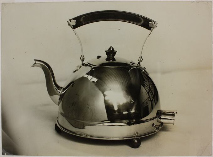 Photograph - Hecla Electrics Pty Ltd, 'Auto-Safety' Nickel Plate Electric Kettle, South Yarra, 1930s