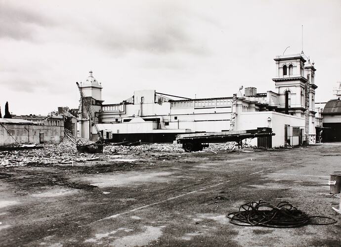 Photograph - Further Demolition of Northern Section of Eastern Annexe, Exhibition Building, Melbourne, 1971