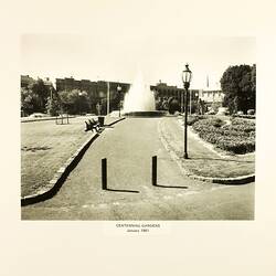 Photograph - Centennial Gardens from North, Royal Exhibition Building, Melbourne, 1981