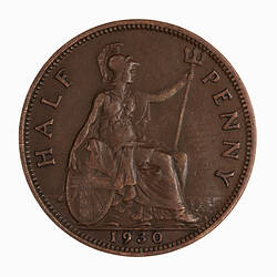 Coin - Halfpenny, George V, Great Britain, 1930 (Reverse)