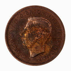 Proof Coin - Farthing, George VI, Great Britain, 1937 (Obverse)
