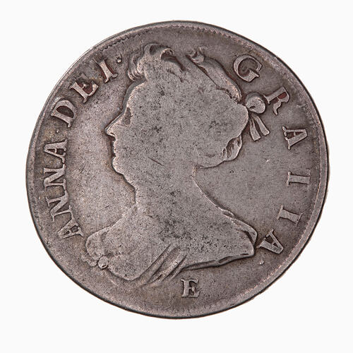 Coin - Halfcrown, Queen Anne, Great Britain, 1708 (Obverse)