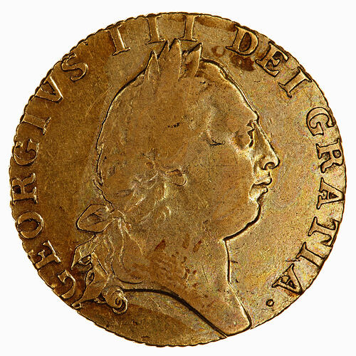 Coin - 1 Guinea, George III, Great Britain, 1790 (Obverse)
