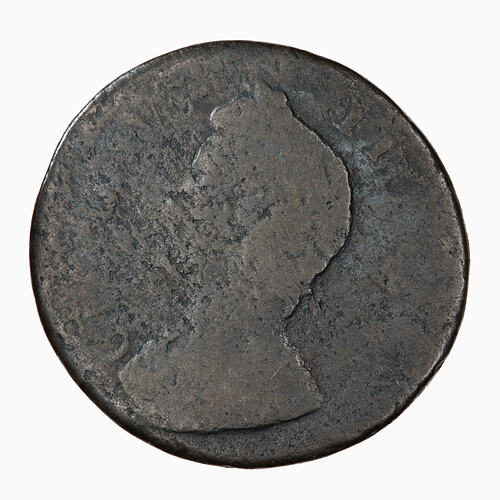 Coin - Farthing, George II, Great Britain, 1735 (Obverse)