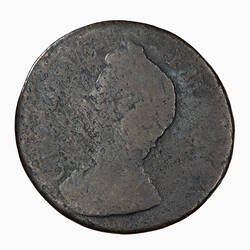 Coin - Farthing, George II, Great Britain, 1735 (Obverse)