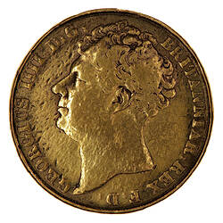 Coin - 2 Pounds, George IV, Great Britain, 1823 (Obverse)