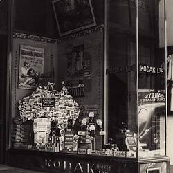 Photograph - Kodak Australasia Pty Ltd, Shop Front Product Display, Kodak Film, circa 1930s