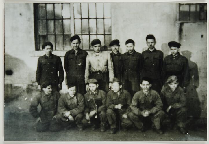 Julius Toth & Fellow Moulding Apprentices, VAC Apprentice-Foundry, Hungary, 1954