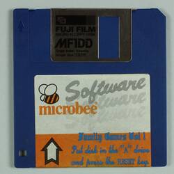 Old square plastic floppy disc