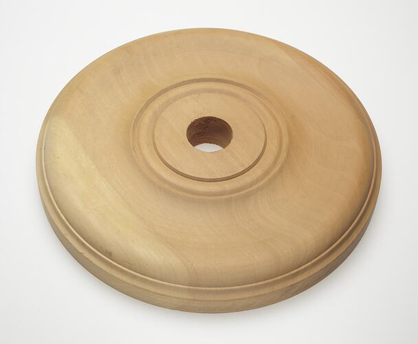 Wooden Base - Adolph Bruhn & Son, Circular, circa 1970s-1980s