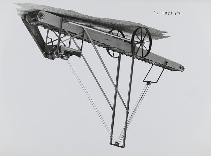 Photograph - Schumacher Mill Furnishing Works, Elevating Beam Conveyor-Elevator, Port Melbourne, Victoria, 1945