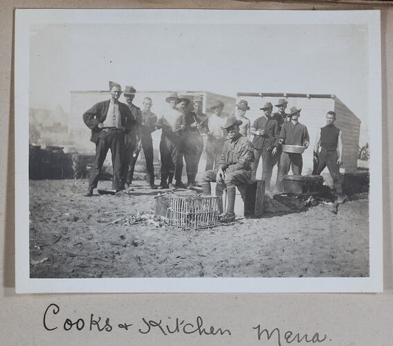 'Cooks and Kitchen', Egypt, Captain Edward Albert McKenna, World War I, 1914-1915