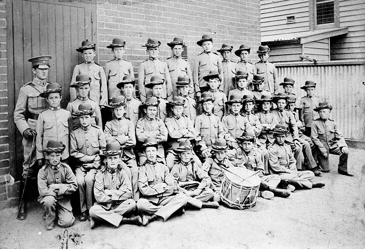 School Cadets, St Augustine's School, Yarraville, Victoria, circa 1906