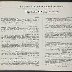 Catalogue - 'H.V. McKay's Braybrook Implement Works', circa 1905