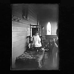 Glass Negative - Kathleen & Kate Beckett, Northcote, Victoria, May 1892