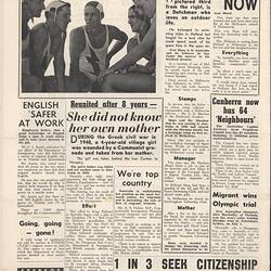 Newsletter - The Good Neighbour, Department of Immigration, No 31, Jul 1956