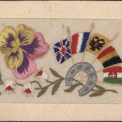Embroided postcard from World War 1.