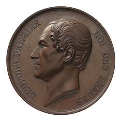 Medal - 25th Anniversary of the Royal Historical Commission, Leopold I, Belgium, 1859