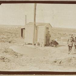 Photograph - Hut, Men & Horse, Pozieres, France, Sergeant John Lord, World War I, 1917