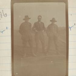 Photograph - Soldiers Jones & Another, Flanders, Belgium, Sergeant John Lord Album, World War I, 1917