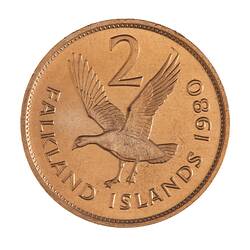 Coin - 2 Pence, Falkland Islands, 1980