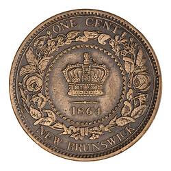 Coin - 1 Cent, New Brunswick, Canada, 1864