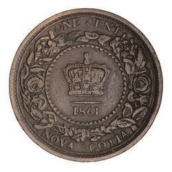 Coin - 1 Cent, Nova Scotia, Canada, 1861