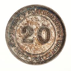 Proof Coin - 20 Cents, Straits Settlements, 1888
