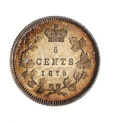 Proof Coin - 5 Cents, Canada, 1875