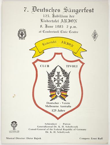 Programme - Club Tivoli 125th Anniversary, 1985