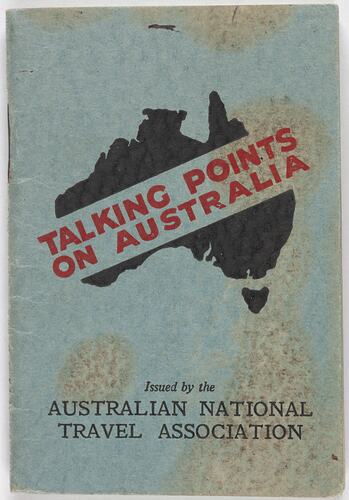 Booklet - 'Talking Points on Australia', Australian National Travel Association, circa 1936