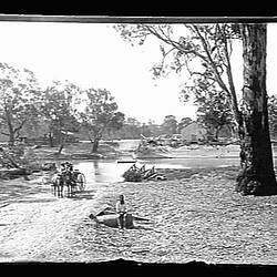 Glass Negative - River Scene, by A.J. Campbell, Barmah, New South Wales, circa 1900