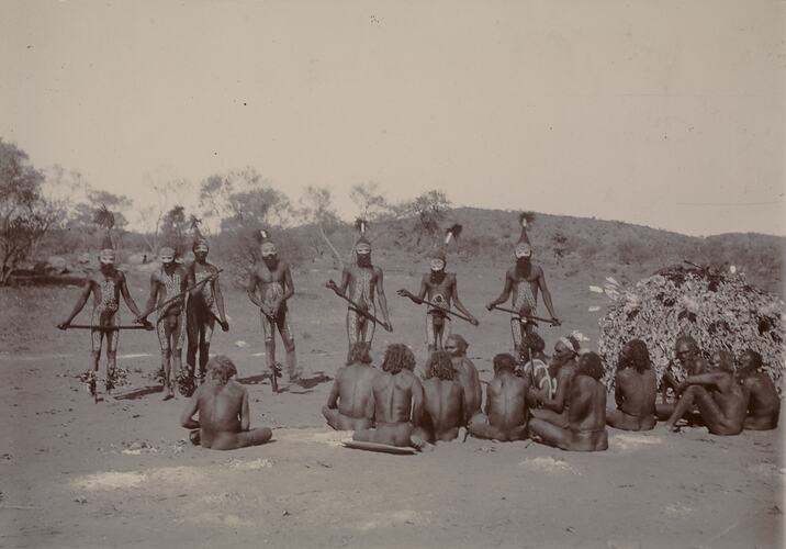 Scene from the Tjitjingalla Ceremony, Arrernte, Alice Springs, Northern Territory, circa 1901.