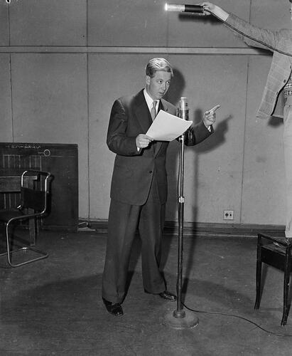 Roland Strong, HSV7 Studio, South Melbourne, Victoria, Sep 1953