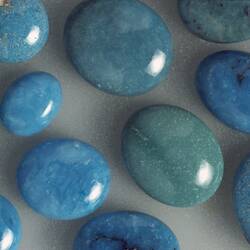 Smooth polished turquoise specimens.