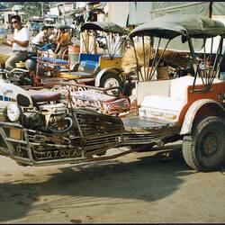 Digital Image - 'Samlars' [Converted Motorbikes], Aranya Prathet, Thailand, Jun 1988