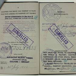 Australian Passport - 1950 Esma Banner