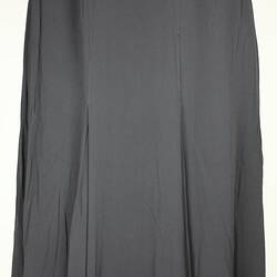 Detail of black silk skirt.