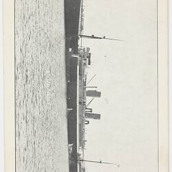 Side view of ship at sea.