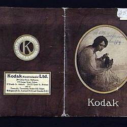 Photo & Negative Folder - 'Kodak' Australasia Ltd, Portrait of Woman with Camera, Australian & New Zealand, circa 1910s