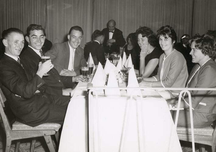 Digital Photograph - Barbara & John Woods & Friends, Chevron Hotel, Melbourne, circa 1958