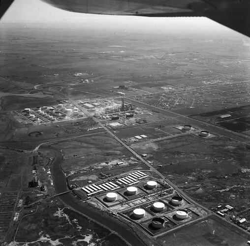 Negative - Aerial View of the Altona Oil Refinery, Victoria, Apr 1961