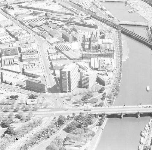 Negative - Aerial View of Melbourne, circa 1955-1960