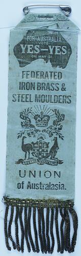 Ribbon - Federated Iron, Brass & Steel Moulders of Australasia, 1913