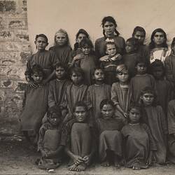 Portrait of a group of children, The Bungalow mission, Alice Springs, Northern Territory, undated.