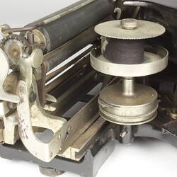 Detail of old fashioned typewriter.