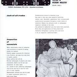 Newsletter - Kodak Australasia Pty Ltd, 'The Searching Ray', Vol 1, Issue 2, 1969